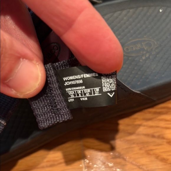 Chaco Women's Sandals - Black with Red and Orange Straps - Picture 3 of 7